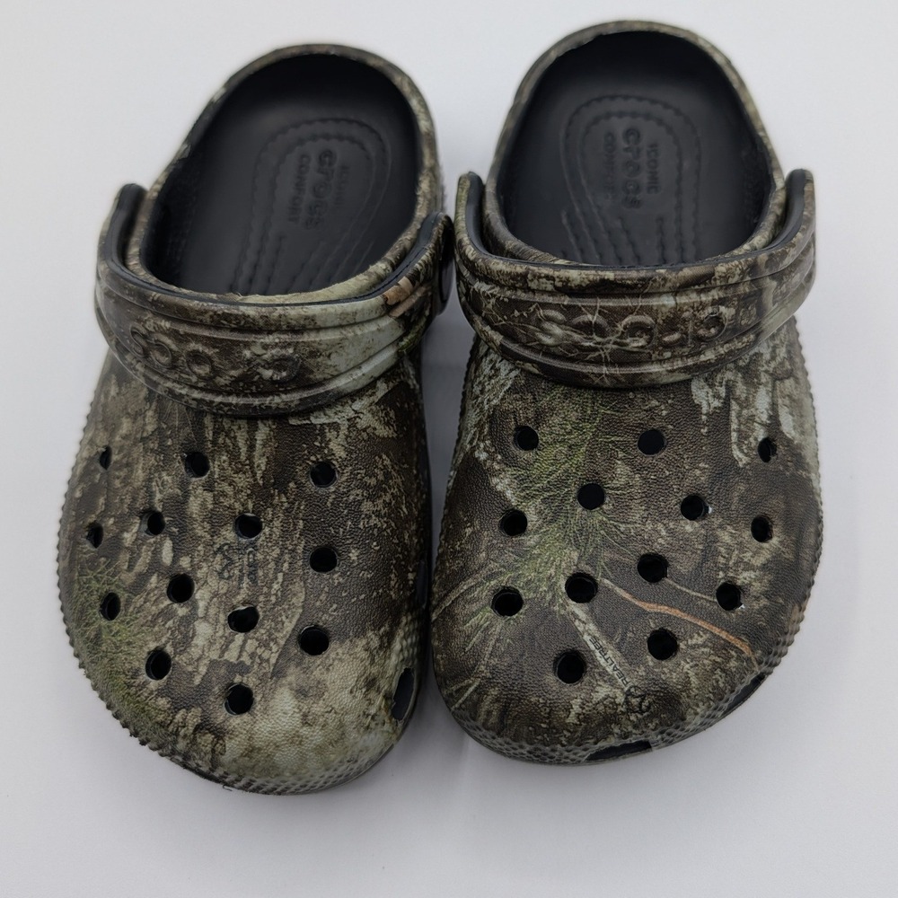 Crocs Toddler Classic Clogs Realtree APX Camo Green Brown Size C9